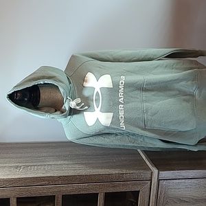 Under Armour Heathered Green Loose Fit Hoodie Size Large NWOT